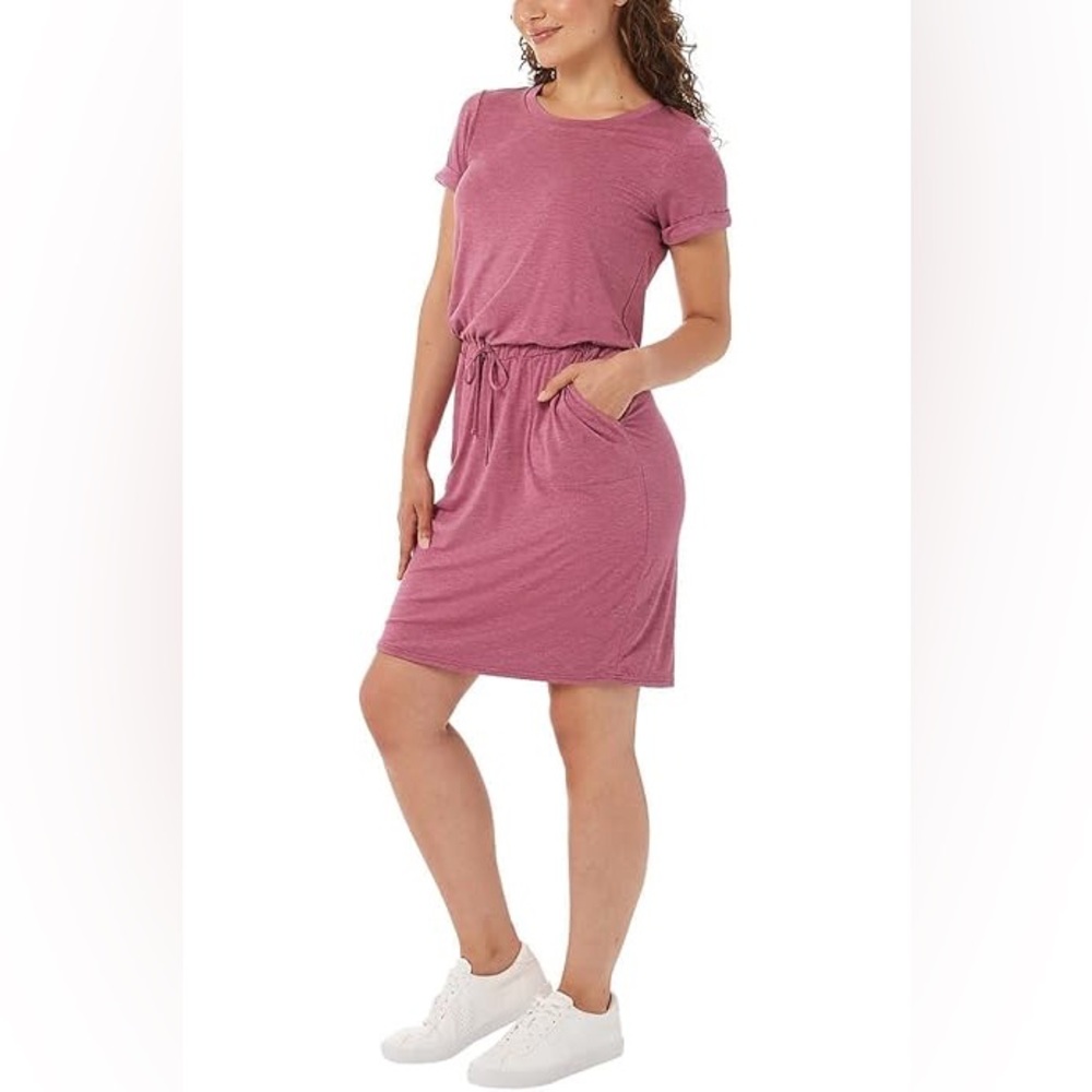Women's EUC 32 Degrees Cool Soft Lux Midi Dress w/pockets in Size Small